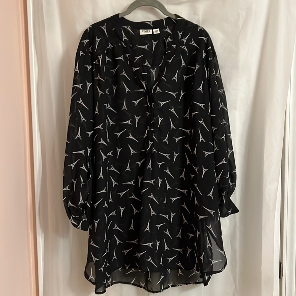 Cato Paris Eiffel Tower Print Top 26/28